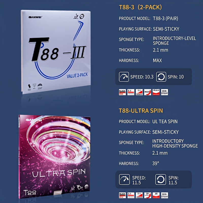 Three-Dimensional T88 Series T - Table Tennis Racket recension och pris